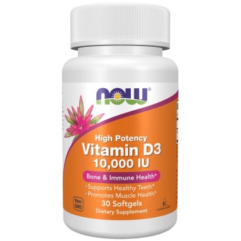 NOW Vitamin D-3 10,000 IU, 30 Softgels NOW Vitamin D-3 10,000 IU, 30 Softgels