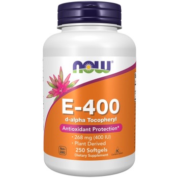 NOW Vitamin E-400 Natural ( d-alpha Tocopheryl ), 250 Softgels