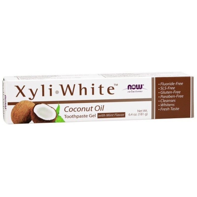 NOW XyliWhite Coconut Oil Toothpaste Gel, 181 Grams