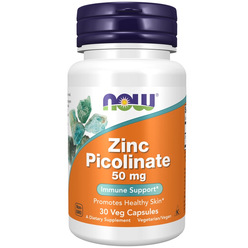 NOW Zinc Picolinate 50mg, 30 Veg Capsules NOW Zinc Picolinate 50mg, 30 Veg Capsules