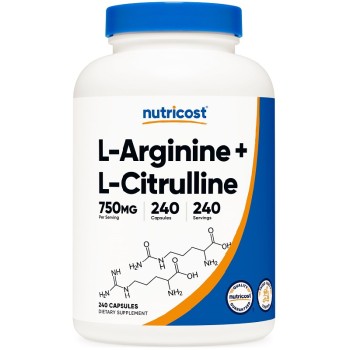 Nutricost L-Arginine+L-Citrulline Complex, 240 Capsules