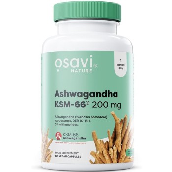 Osavi Ashwagandha KSM-66 200 mg, 120 Vegan Capsules