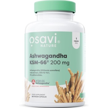 Osavi Ashwagandha KSM-66 200 mg, 180 Vegan Capsules