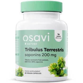 Osavi Tribulus Terrestris 200 mg Saponins, 90 Vegan Capsules