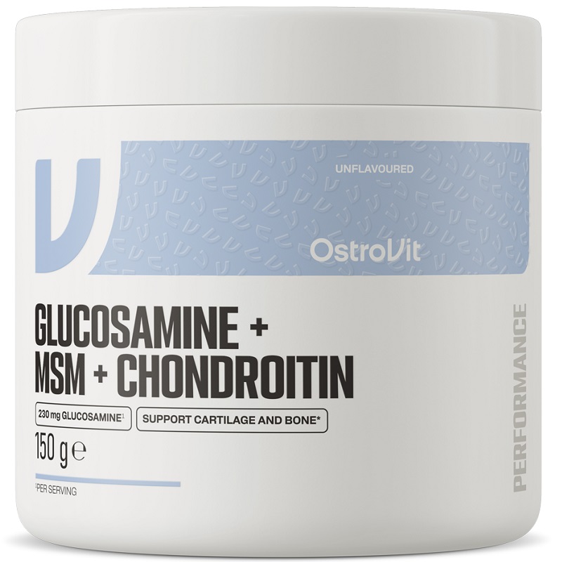 OstroVit Glucosamine + MSM + Chondroitin Powder, 150 Grams