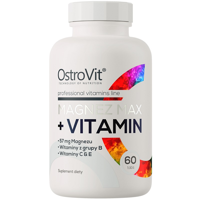 OstroVit Magnez MAX + Vitamin, 60 Tablets OstroVit Magnez MAX + Vitamin, 60 Tablets