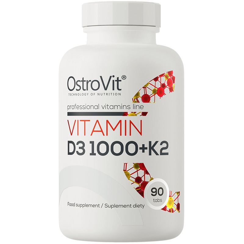 OstroVit Vitamin D3 1000 IU + K2, 90 Tablets
