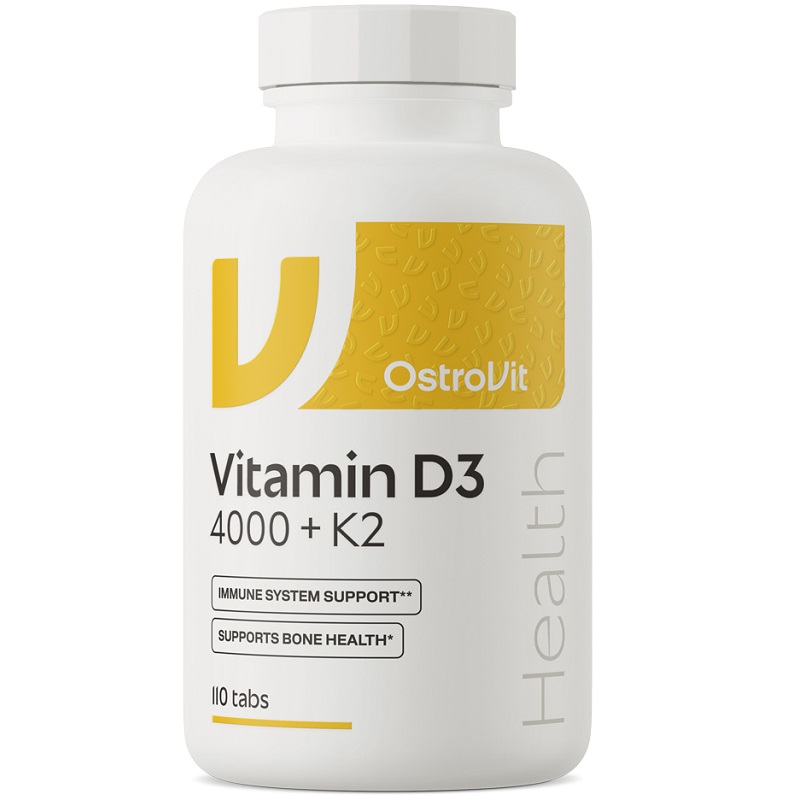 OstroVit Vitamin D3 4000 IU + K2 100, 110 Tablets OstroVit Vitamin D3 4000 IU + K2 100, 110 Tablets