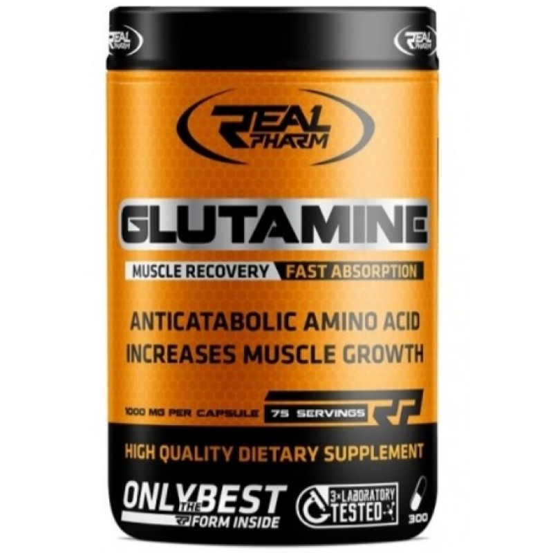 Real Pharm Glutamine 900 mg, 300 Capsules Real Pharm Glutamine 900 mg, 300 Capsules