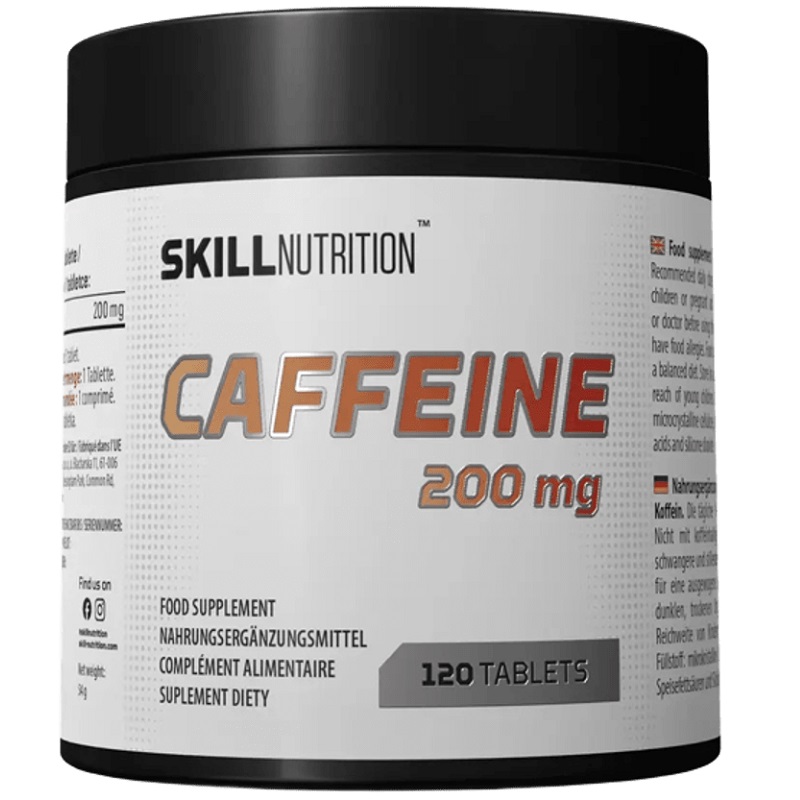 Skill Nutrition Caffeine 200 mg, 120 Tablets Skill Nutrition Caffeine 200 mg, 120 Tablets